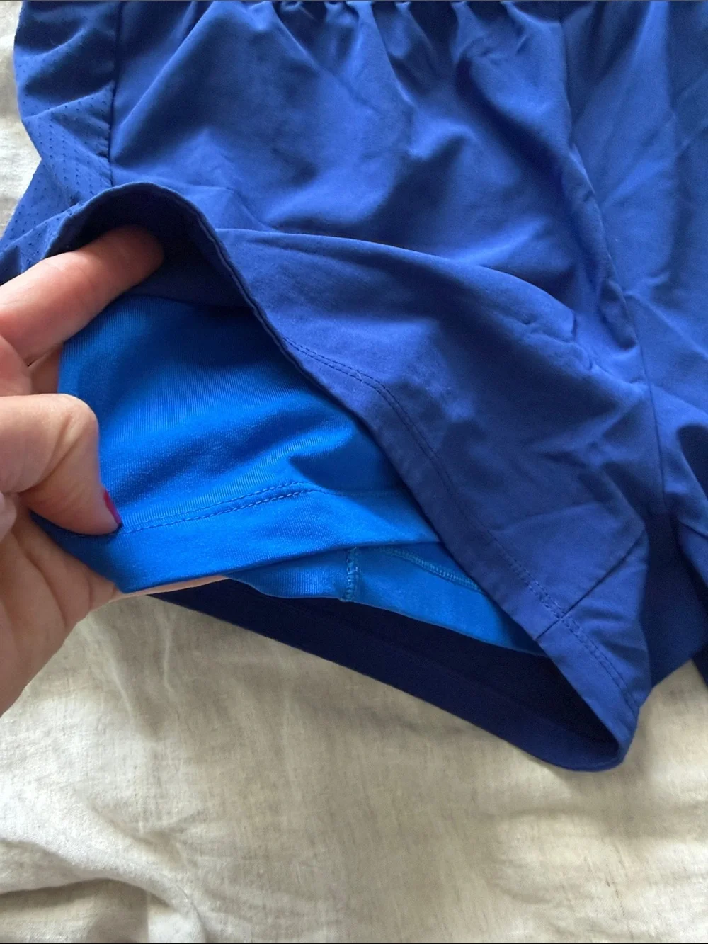 Nike Women's Royal Blue Athletic Shorts with Elastic Waistband